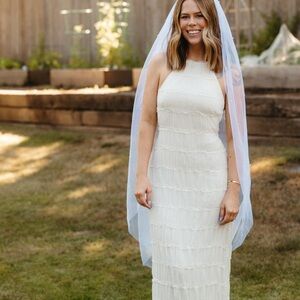 Elegant White Halter Dress